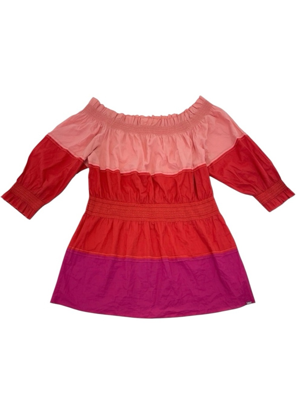 St. John Dress Tunic Swim Cover 16 Pink/Red